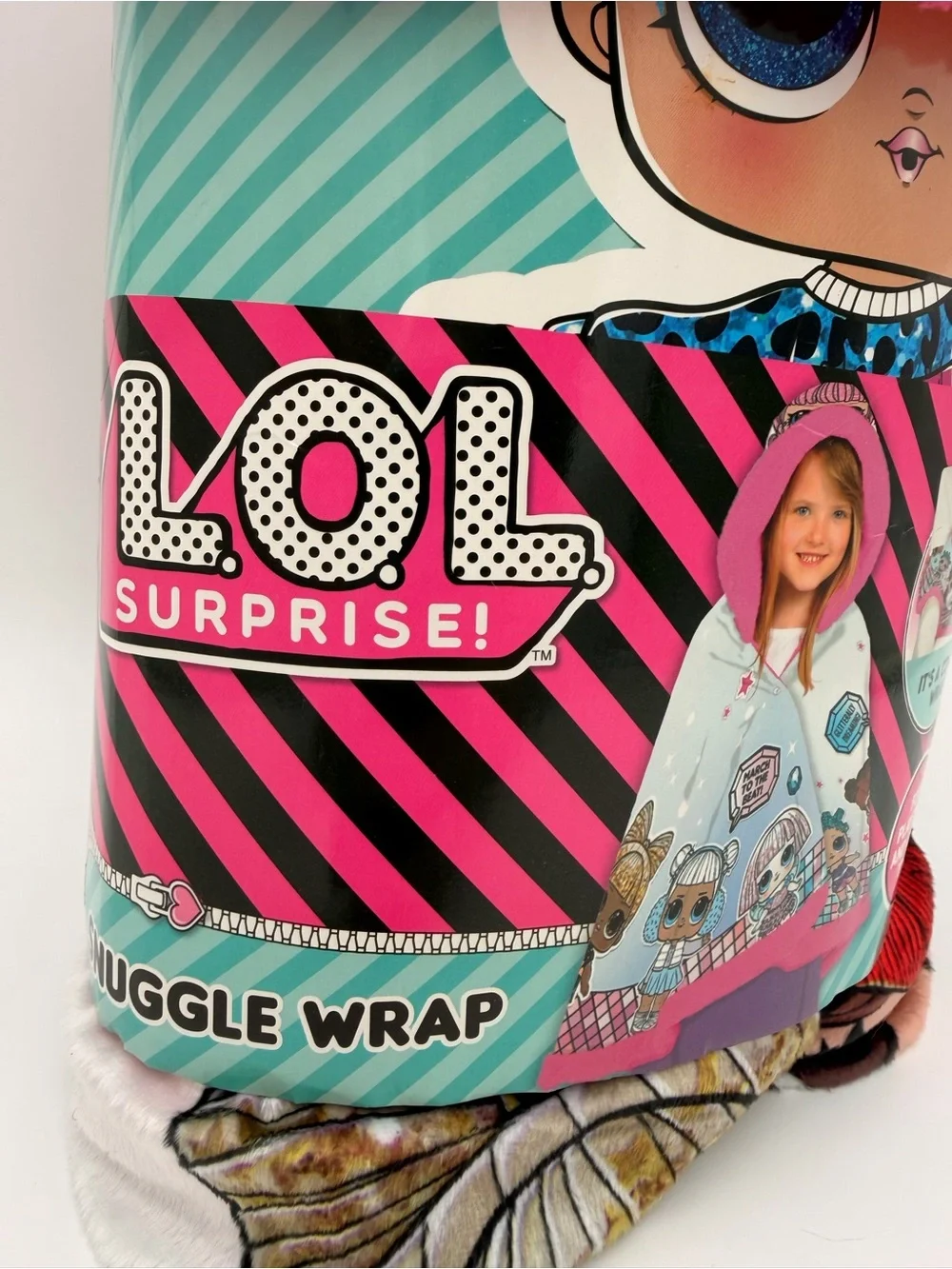 L.O.L. Surprise! Pink and Blue Hooded Cozy Wrap 40” x 55”